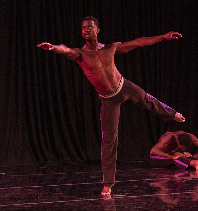 A member of Garth Fagan Dance performs during the troupe's Rochester Fringe Festival presentation on Sept. 16, 2021. - PHOTO BY ASHLEIGH DESKINS