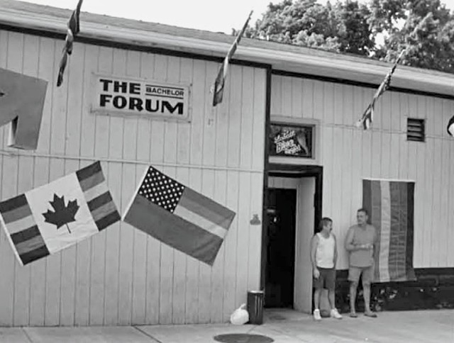 In 1973, a bunch of bikers opened a gay bar called the Bachelor Forum on Main Street, near Goodman Street. It sat next to an adult bookstore and welcomed a seedy reputation. In 1989, the bar moved to University Avenue and Beacon Street where it now continues to operate and attract a very diverse clientele. - COURTESY OF THE OUT ALLIANCE
