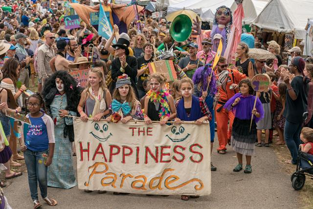 The Happiness Parade takes place annually on Sunday at the festival. - PHOTO BY DAVE BURBANK