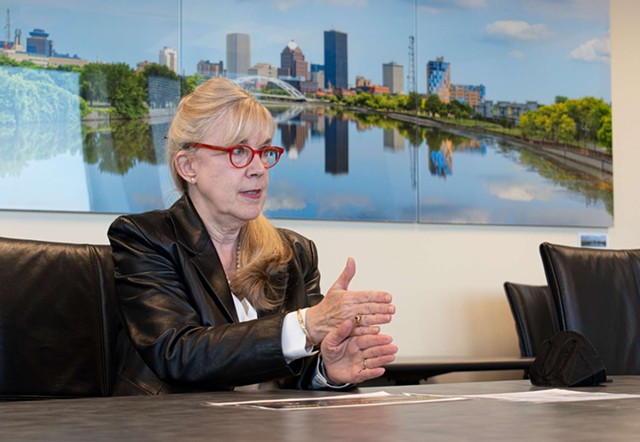 Heidi Zimmer-Meyer, the former head of Rochester Downtown Development Corp., was a champion for the creation of a downtown business improvement district. She retired in June and was replaced by Galin Brooks. - PHOTO BY JACOB WALSH