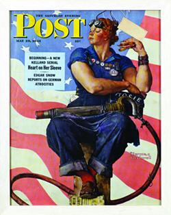 "Rosie the Riveter" 1943. - COURTESY NORMAN ROCKWELL MUSEUM COLLECTION