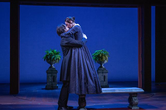 Robert Beitzel and Helen Sadler in "Jane Eyre" at Geva Theatre Center. - PHOTO BY RON HEERKENS JR.