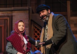 Quinn Kenyon as Tateh's daughter and Danny Hoskins as Tateh. - PHOTO BY STEVEN LEVINSON