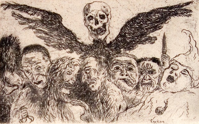 James Ensor's print, "The Deadly Sins." - IMAGE COURTESY THE MEMORIAL ART GALLERY