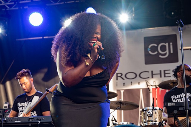 Musician Danielle Ponder performs at the 2022 Rochester International Jazz Festival. - PHOTO BY JACKIE MCGRIFF