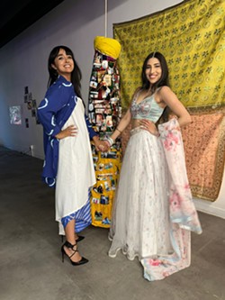 Artists Raji Aujla and Ravjot Mehek Singh at the opening of 'Pardafash,' an exhibition of personal and political work by Sikh artists. - PHOTO PROVIDED