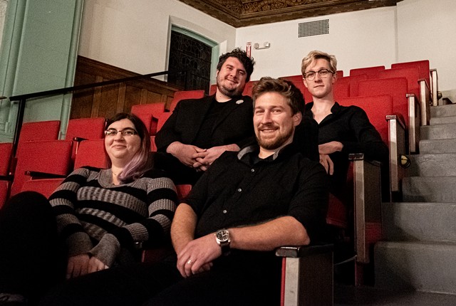 Kate Duprey, Carl Del Buono, Erik Wheater, and sean Britton-Milligan co-founded The Company Theatre in Rochester in 2022. - PHOTO BY JACOB WALSH