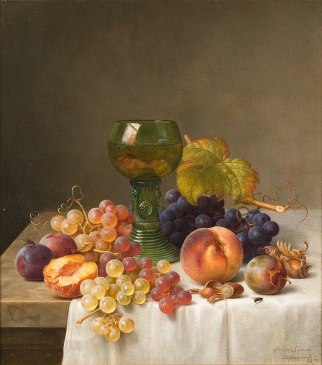 Helen Searle's 1871 painting, "Still Life with Goblet and Fruit." - PHOTO COURTESY MEMORIAL ART GALLERY