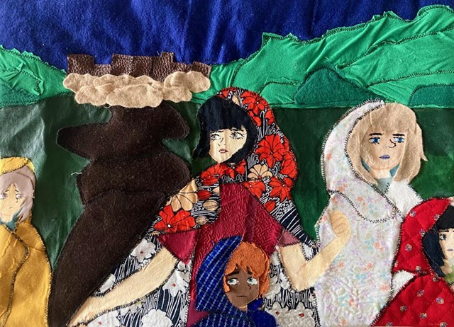 "On the Way for the Better" Jovana-Marija Simic of Romania and "On the Way for the Better" Hana Selimovic of Bosnia is one of several student refugee works featured in the art exhibition "Moses Man: Finding Home — Through Their Eyes." - IMAGE PROVIDED.