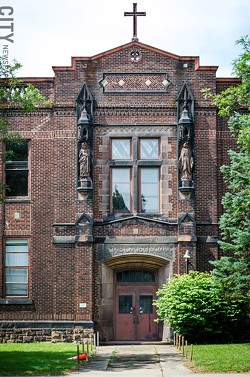 The Corpus Christi School in Marketview Heights was converted to apartments. - PHOTO BY MARK CHAMBERLIN