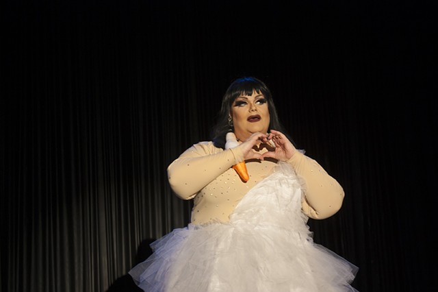 Miss Darienne Lake performed with Mrs. Kasha Davis in Big Wigs on Sunday night at Fringe. - PHOTO BY ASHLEIGH DESKINS
