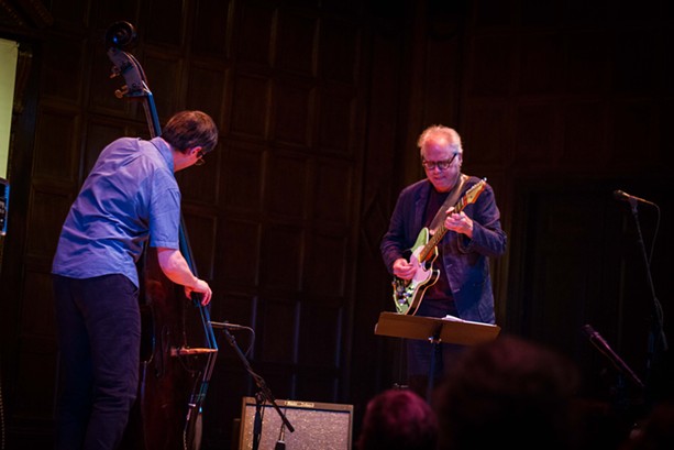 Bill Frisell and Thomas Morgan performed in Kilbourn Hall on Sunday night as part of the 2017 XRIJF. - PHOTO BY KEVIN FULLER