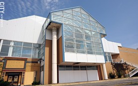 The facade of the former Medley Centre — the side facing the Route 104 expressway is shown here — will be overhauled as part of the property's conversion into Skyview on the Ridge. - PHOTO BY JEREMY MOULE