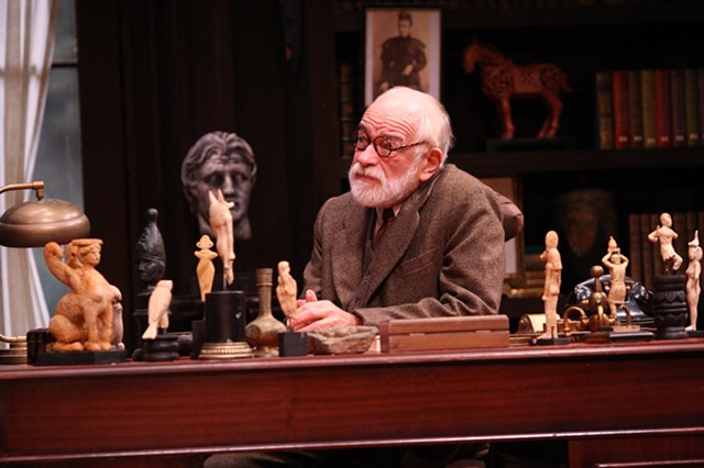 Geva created small figurines of deities to replicate Freud's desk in the 2012 show "Freud's Last Session." - PHOTO BY HUTH PHOTO