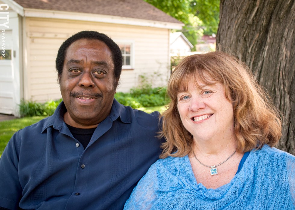 Ben Douglas and Jean Carroll: Both of their families embraced their bi-racial marriage, but, Carroll says, they know they’re fortunate. - PHOTO BY RYAN WILLIAMSON