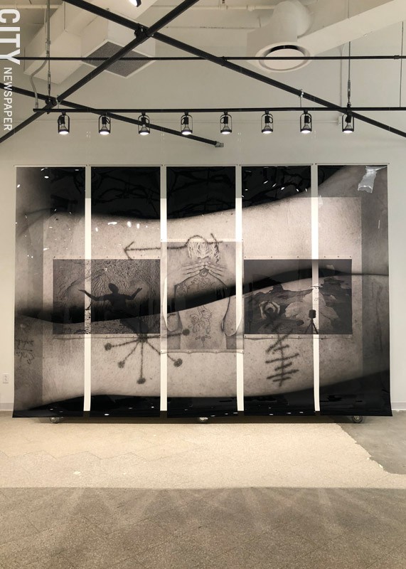 Willie Osterman's photo installation, "Emergence." - PHOTO BY REBECCA RAFFERTY