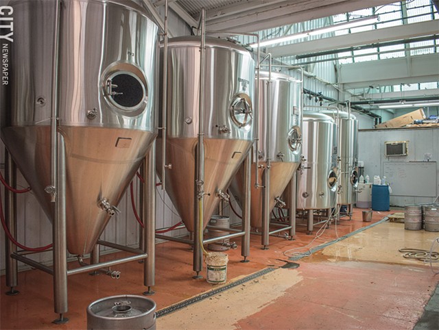 Triphammer Bierwerks has a 15 barrel brewing system capable of producing 6,000 kegs a year. - PHOTO BY JACOB WALSH