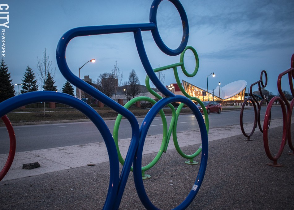 In addition to the push for new housing and commercial uses, downtown development efforts have included streetscape improvements like benches and bike racks. - PHOTO BY RYAN WILLIAMSON