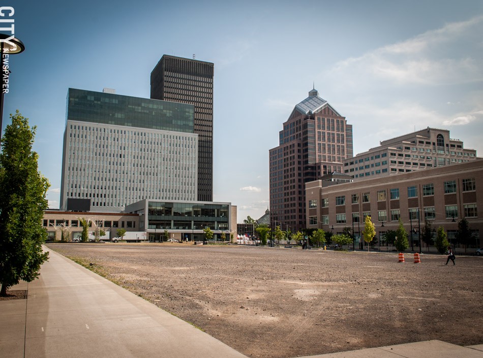 City officials have changed their mind about Parcel 5’s development. It’ll be some kind of “community gathering place.” - PHOTO BY RYAN WILLIAMSON