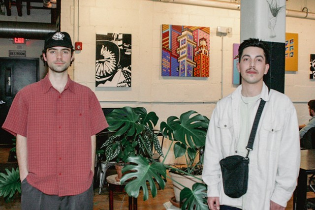 From left, emerging artists Jack Cutri and Emiliano “ANO” Diaz.