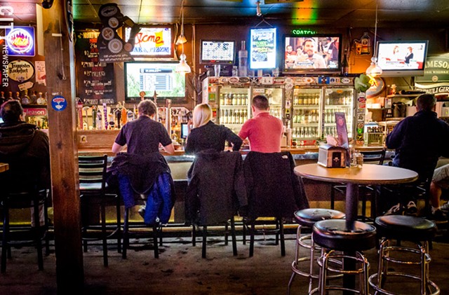 The interior at Acme Bar and Pizza.