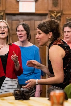 Elisa S. Keeler's music workshop for adults, called "Freeing the Voice," encourages physical and emotional well-being through group singing and  movement exercises.