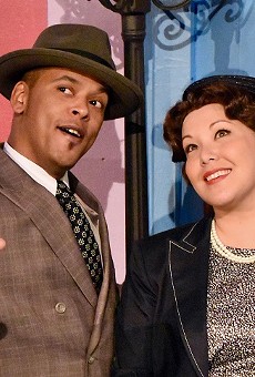 J. Simmons (Sky Masterson) and Lani Toyama Hoskins (Sarah Brown) in "Guys and Dolls."