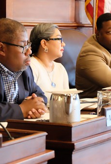 City Council members (from left) Mike Patterson, Jackie Ortiz, and Willie Lightfoot during the June vote authorizing a referendum on the RCSD. Court rulings blocked the referendum.