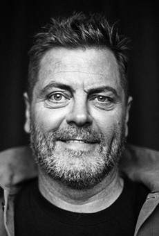 “We’re a bunch of real dipshits, and let’s laugh at that," actor-comedian Nick Offerman says. "But while we’re laughing, let’s also recognize that we’re not done getting better, and we never will be.”