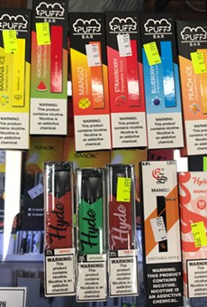 A loophole in FDA rules means disposable flavored vape products are still on store shelves.
