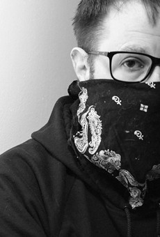 This is me, at home, trying to get used to having part of my face covered up.