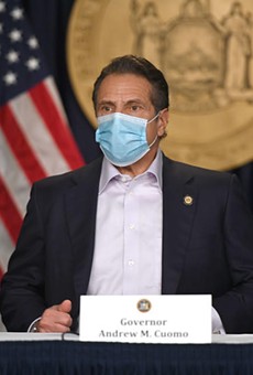Governor Andrew Cuomo begins a coronavirus briefing in New York CIty  on Nov 22, 2020.