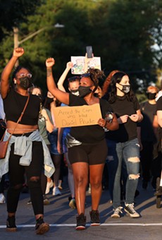 One of many Black Lives Matter marches that took place in the Rochester area during the course of the pandemic