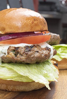 Crumbled feta cheese mixed into the patties really makes these lamb burgers pop.