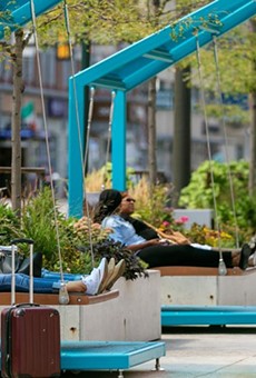 How about swinging seats at Genesee Crossroads-Charles Carroll Plaza?