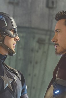Chris Evans and Robert Downey Jr. in "Captain America:
Civil War."