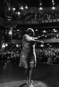 Soul singer Sharon Jones works the crowd in "Miss Sharon
Jones!"