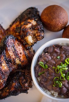 RYCE is serving a fusion of Caribbean cuisine and soul food with dishes like jerk chicken with Jamaican sweet dumplings.