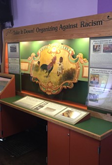 The exhibit featuring the former carousel panel is on display at the Central Church of Christ on South Plymouth Avenue until mid-May.