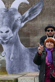 Filmmaker Agnès Varda and street artist JR in “Faces Places.”