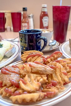 On the menu at Country Club Diner: the Greek omelet, Buffalo fries, and turkey club on marbled rye.