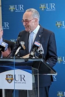 During a press conference at University of Rochester Medical Center, Senator Chuck Schumer called for the release of Robert Mueller's report on his investigation into possible connections between President Donald Trump's campaign and Russia. Schumer held the press conference to call for continued federal funding of a URMC opioid treatment program.