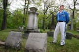 Tony Brancato in uniform of the early era of baseball - Uploaded by Friends of Mount Hope Cemetery