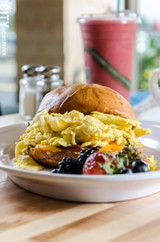 PHOTO BY MARK CHAMBERLIN - Root 31 Cafe and Eatery focuses on sourcing fresh, local products to make its dishes, like in the egg sandwich.