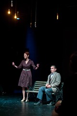 PHOTO BY JOSH SAUNDERS - WallByrd Theatre produced "The Kiss" in SOTA's black box theater.