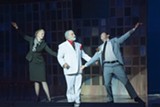 PHOTO BY SAMPERIMAGES - Paige Kiefner, Billy DeMetsenaere, and Kyle Critelli in - "Miracle on 34th Street: The Musical," on stage now at Kodak Center for - Performing Arts.
