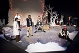 PHOTO BY DAN HOWELL - A scene from "The Flight Before Christmas," part of Blackfriars' 2016-17 season. Kerry Young, one of the play's writers and actors, will direct a show in the company's 2017-18 season