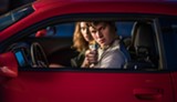 PHOTO COURTESY TRISTAR PICTURES  - Ansel Elgort and Lily James in "Baby Driver."