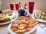 PHOTO BY RYAN WILLIAMSON - On the menu at Country Club Diner: the Greek omelet, Buffalo fries, and turkey club on marbled rye.