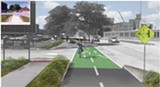 DRAWING COURTESY OF THE CITY OF ROCHESTER. - The city expects to start construction on the Elmwood Avenue-Collegetown cycle track this year. The project will create a two-way, bike-only corridor along Elmwood between Wilson Boulevard and Mt. Hope Avenue.